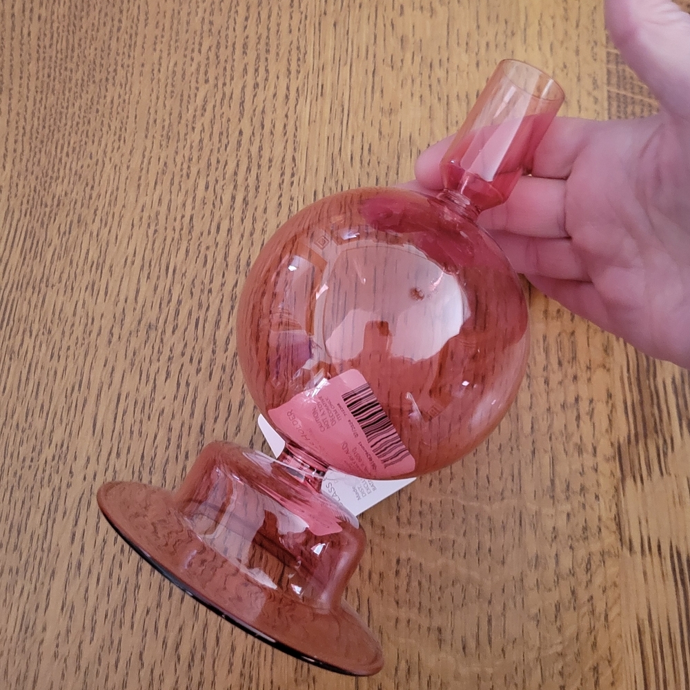 Huntington Home Glass Candle Holder - Pink Wide